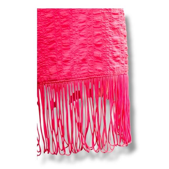 LILLY PULITZER Hot Pink  Sleeveless Camisole with Fringe Hem SZ S - Picture 9 of 11